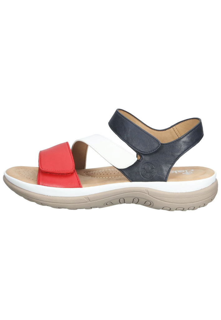 Rieker Sandalen Synthetik Rot/Weiß - surf4shoes