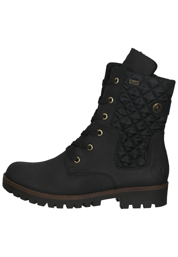 Rieker Stiefelette Leder/Textil Schwarz Warmfutter - surf4shoes