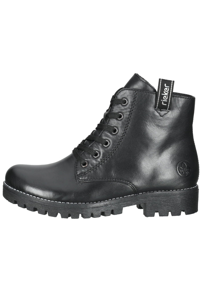 Rieker Stiefelette Leder Schwarz - surf4shoes