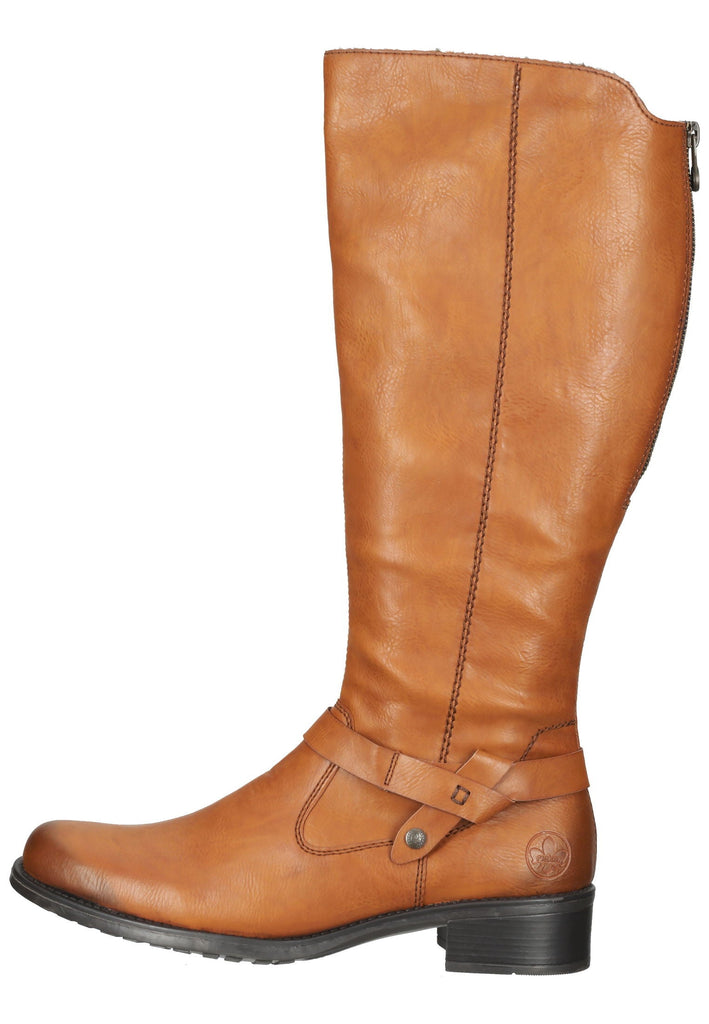 Rieker Stiefel Lederimitat Mittelbraun - surf4shoes