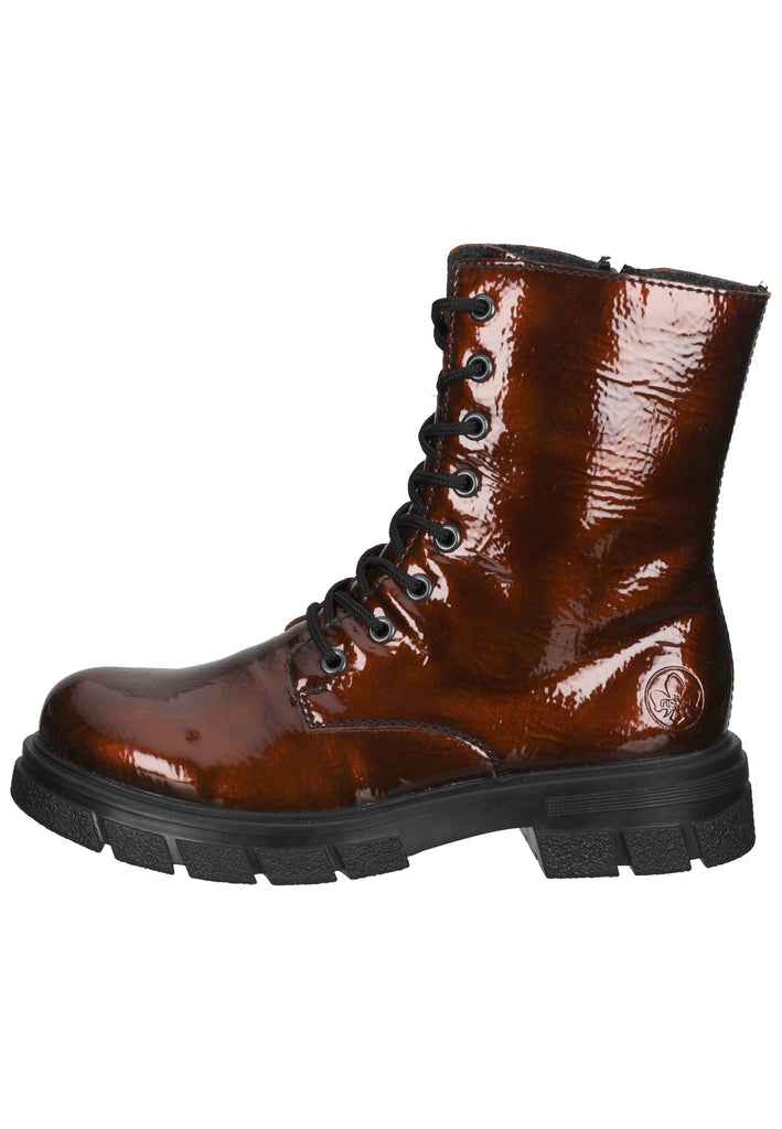 Rieker Stiefelette Lederimitat Antik Braun - surf4shoes