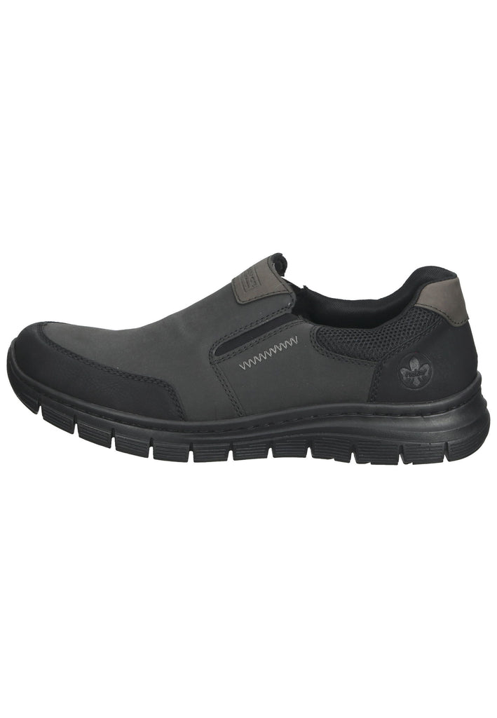 Rieker Slipper Synthetik Schwarz - surf4shoes