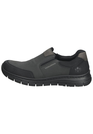 Rieker Slipper Synthetik Schwarz - surf4shoes