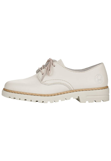 Rieker Halbschuhe Lederimitat Offwhite - surf4shoes