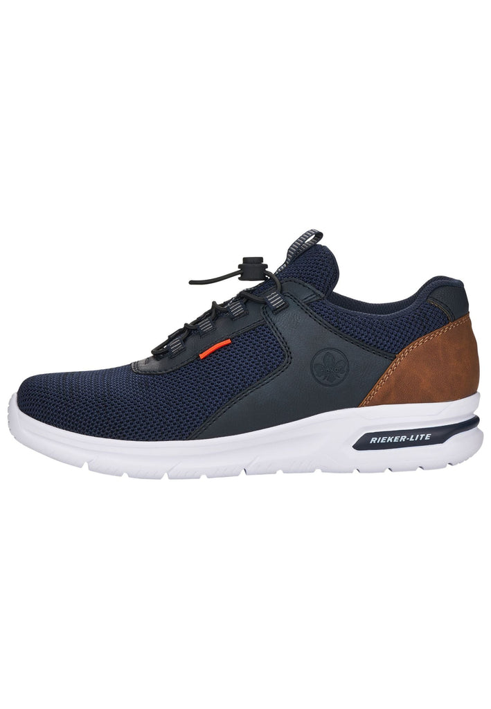 Rieker Sneaker Synthetik/Textil Blau/Braun - surf4shoes