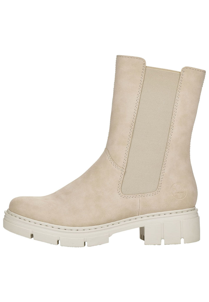 Rieker Stiefel Lederimitat Beige - surf4shoes