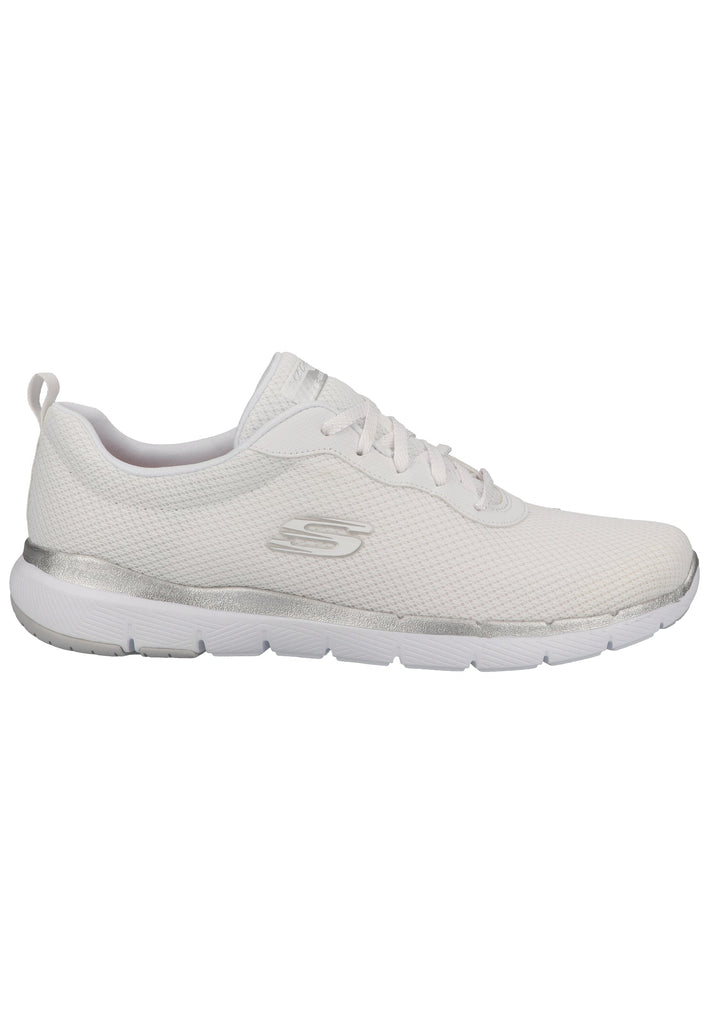 Skechers Sneaker Lederimitat/Textil Weiß/Silber - surf4shoes