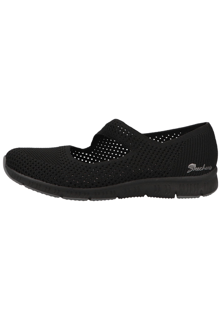 Skechers Ballerinas Textil Schwarz - surf4shoes