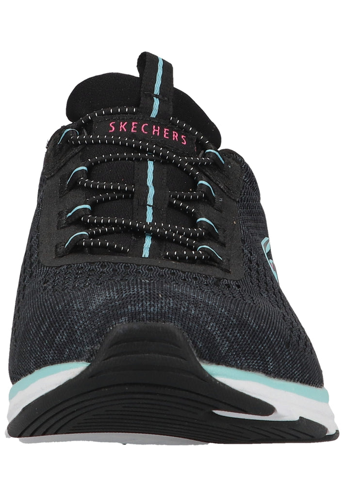 Skechers Sneaker Lederimitat/Mesh Schwarz/Blau - surf4shoes