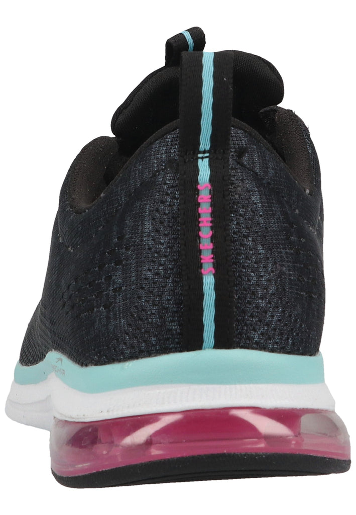 Skechers Sneaker Lederimitat/Mesh Schwarz/Blau - surf4shoes