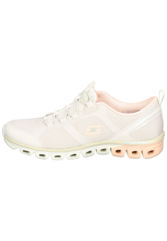 Skechers Sneaker Lederimitat/Textil Beige/Rosa - surf4shoes