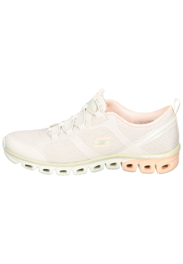Skechers Sneaker Lederimitat/Textil Beige/Rosa - surf4shoes