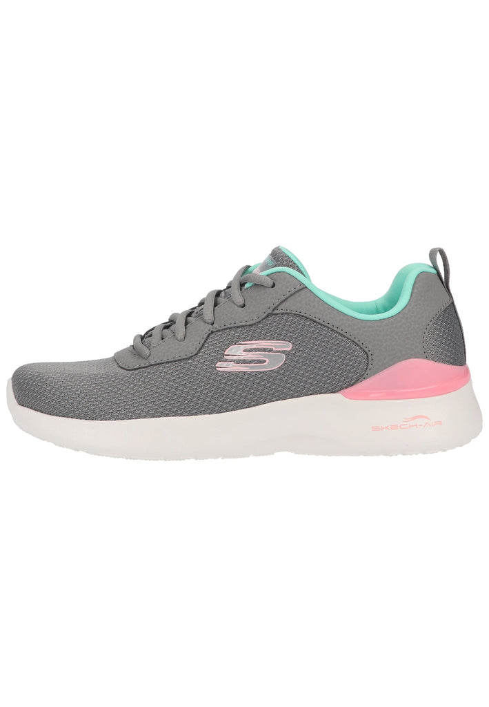 Skechers Sneaker Lederimitat/Mesh Grau/Rosa - surf4shoes