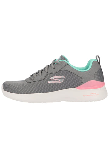 Skechers Sneaker Lederimitat/Mesh Grau/Rosa - surf4shoes