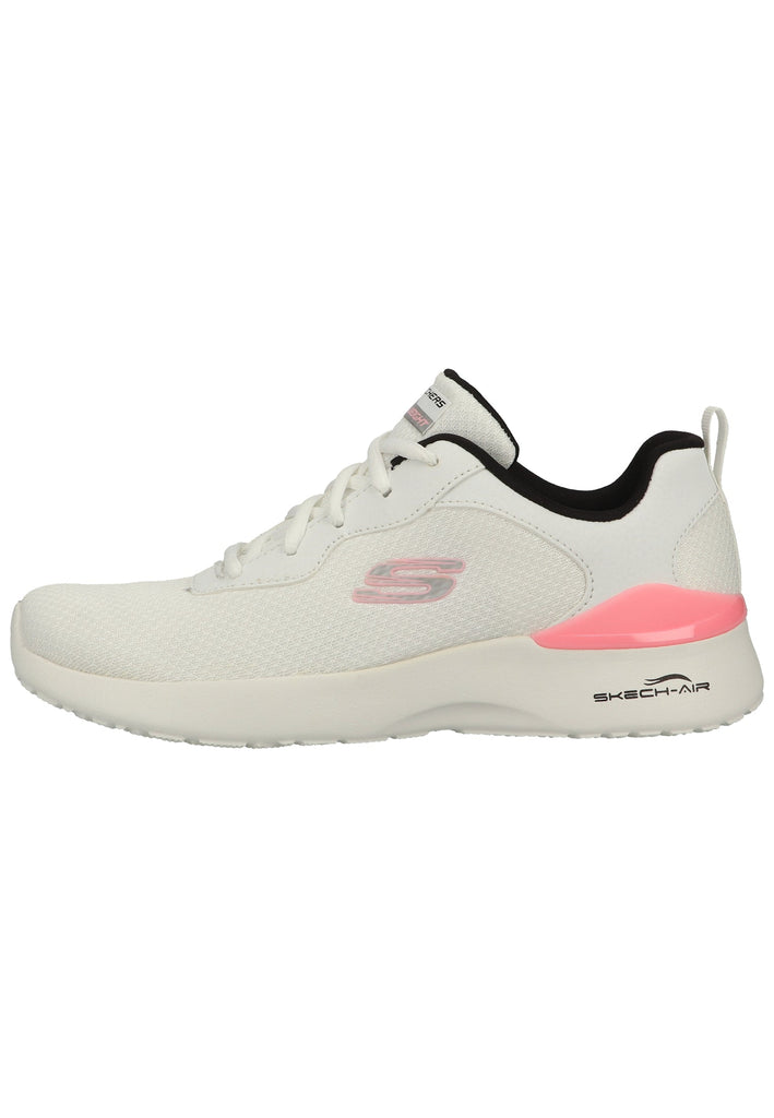 Skechers Sneaker Lederimitat/Mesh Weiß/Rosa - surf4shoes