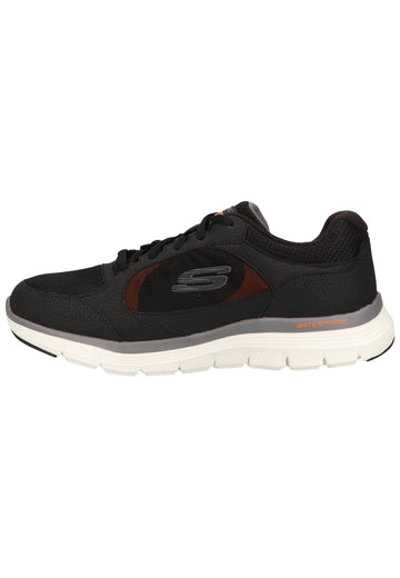 Skechers Sneaker Lederimitat/Mesh Schwarz - surf4shoes