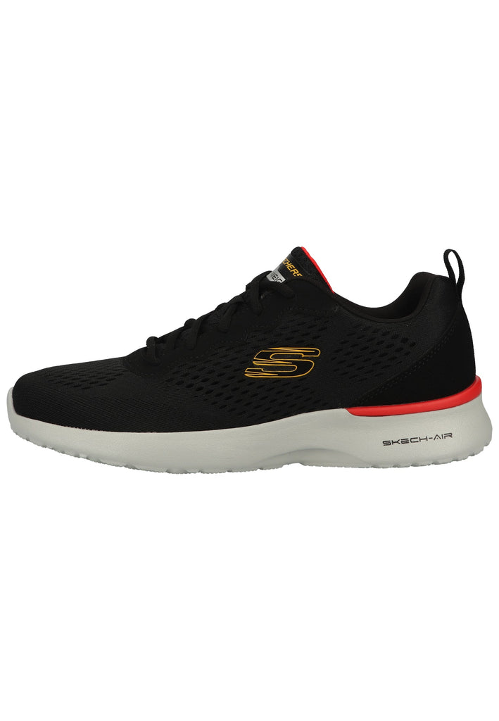 Skechers Sneaker Lederimitat/Mesh Schwarz/Rot - surf4shoes
