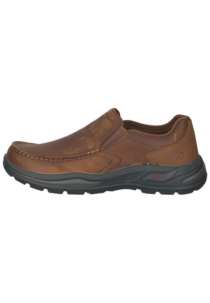Skechers Slipper Leder Braun - surf4shoes