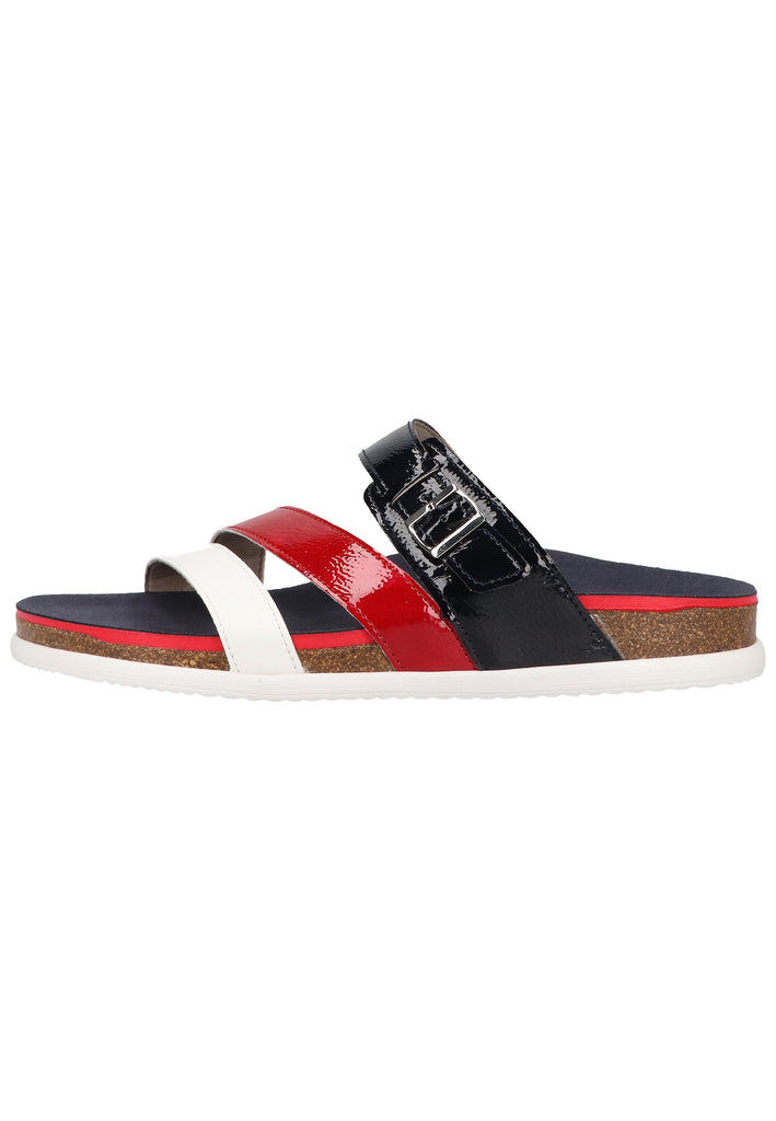 ara Pantoletten Leder Weiß Lack - surf4shoes