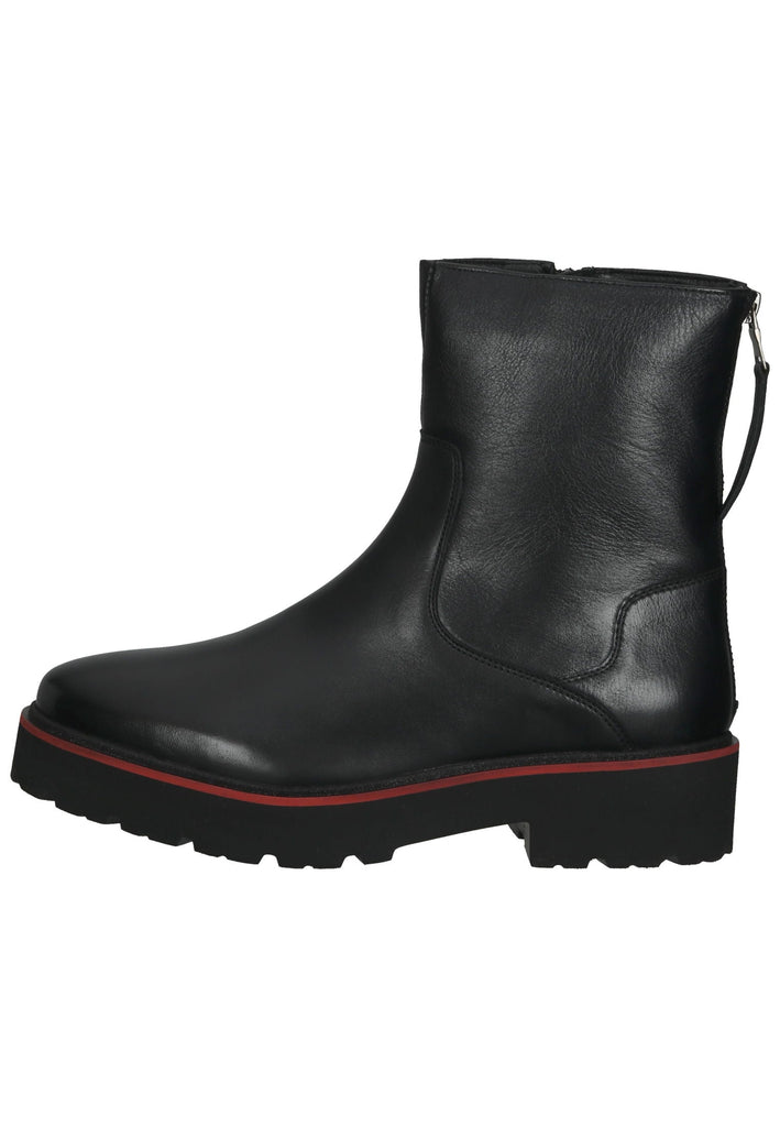 ara Stiefelette Glattleder Schwarz/Rot - surf4shoes