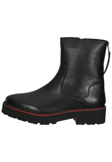 ara Stiefelette Glattleder Schwarz/Rot - surf4shoes