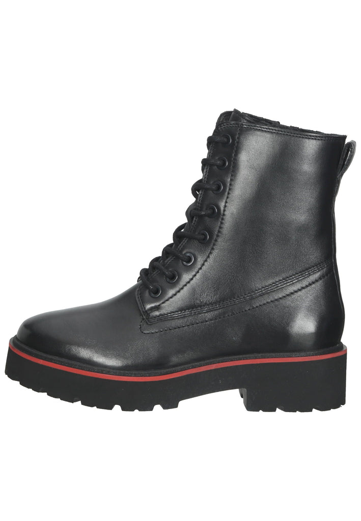 ara Stiefelette Glattleder Schwarz/Rot - surf4shoes