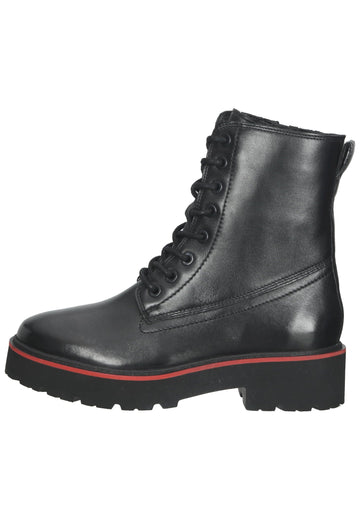ara Stiefelette Glattleder Schwarz/Rot - surf4shoes