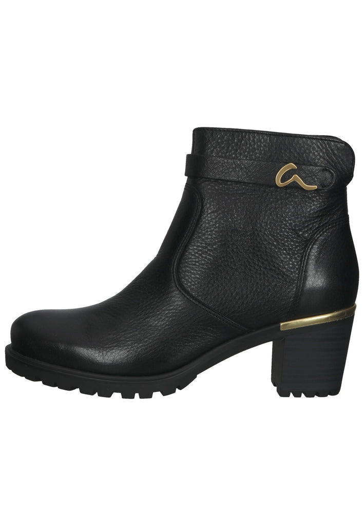 ara Stiefelette Leder Schwarz/Gold - surf4shoes