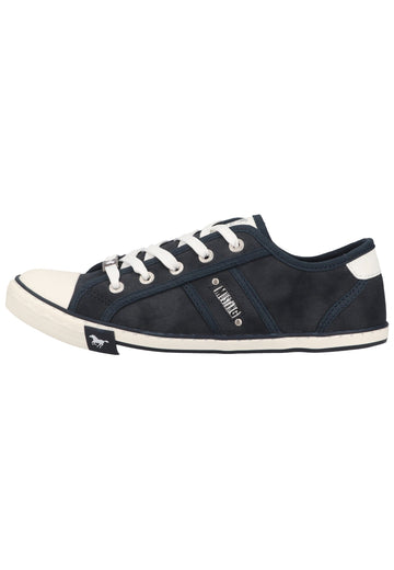 Mustang Sneaker Lederimitat/Textil Blau - surf4shoes