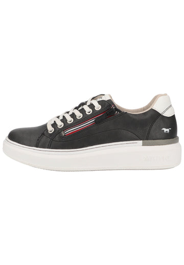 Mustang Sneaker Lederimitat Schwarz - surf4shoes