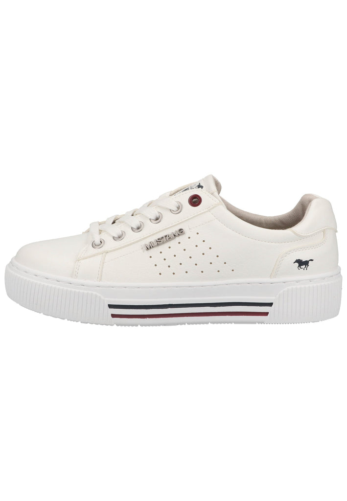 Mustang Sneaker Lederimitat Weiß - surf4shoes