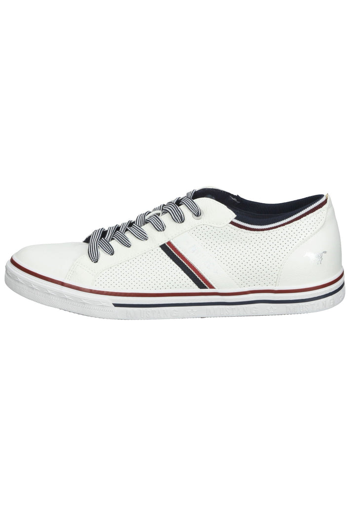 Mustang Sneaker Lederimitat Weiß - surf4shoes