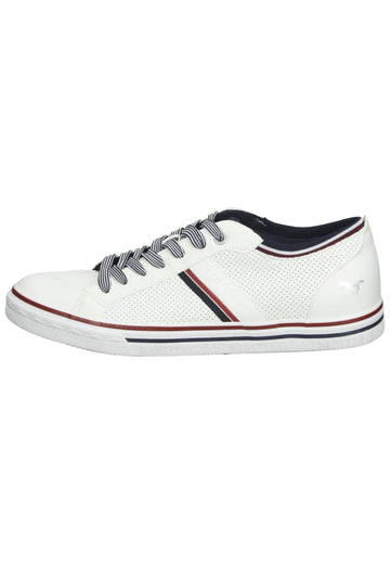 Mustang Sneaker Lederimitat Weiß - surf4shoes