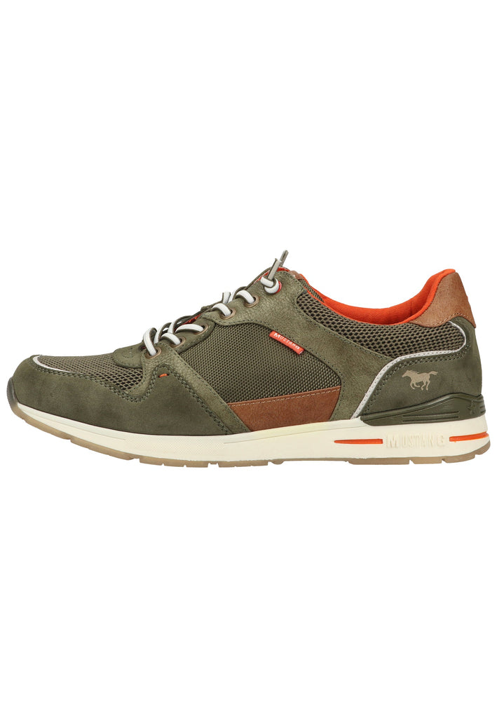 Mustang Sneaker Lederimitat/Textil Oliv - surf4shoes