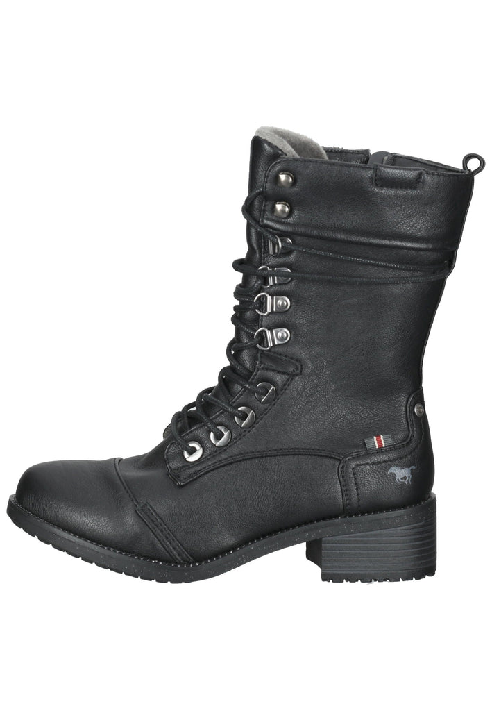Mustang Stiefel Lederimitat Schwarz - surf4shoes