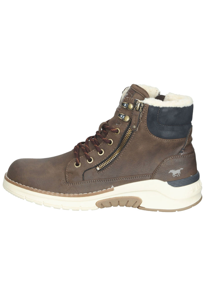 Mustang Stiefelette Lederimitat Braun Warmfutter - surf4shoes
