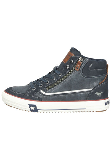 Mustang Sneaker Lederimitat Navy - surf4shoes