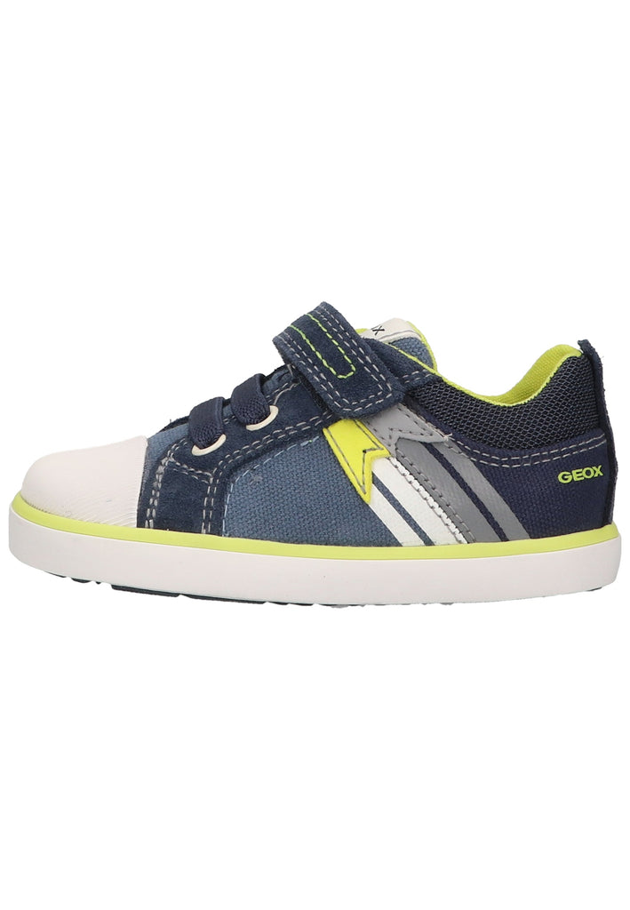 Geox Sneaker Leder/Textil Blau/Gelb - surf4shoes