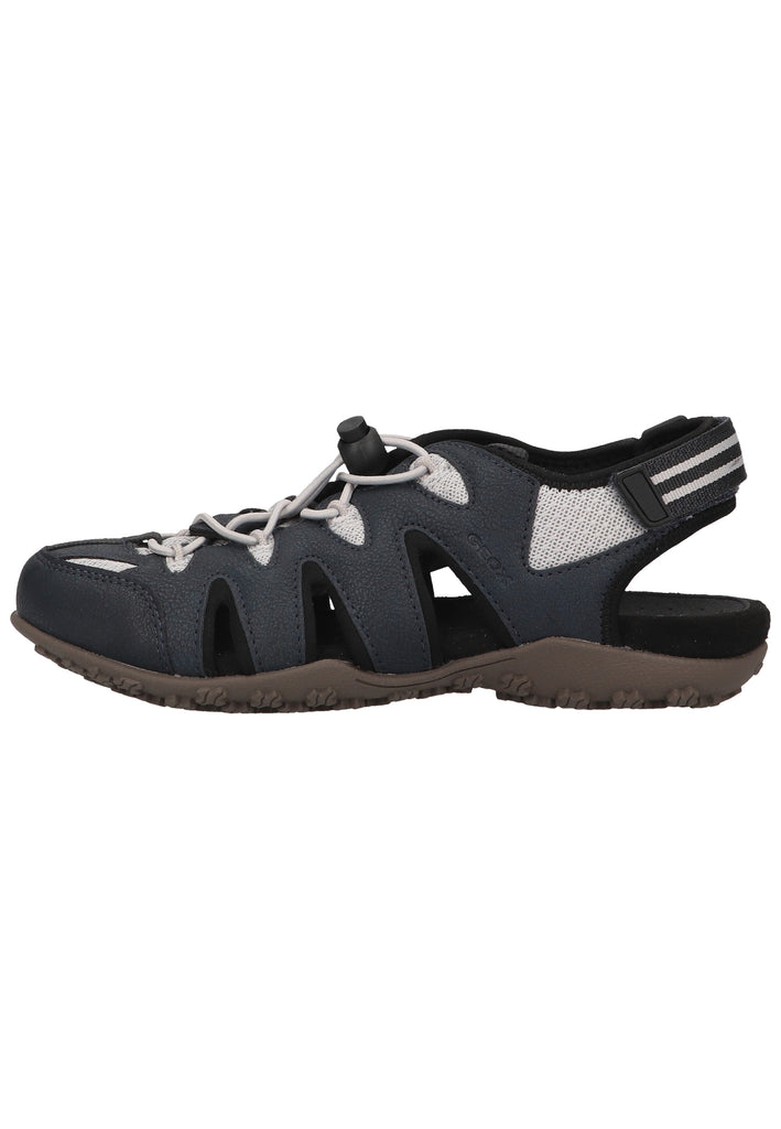 Geox Sandalen Lederimitat/Mesh Navy/Grau - surf4shoes