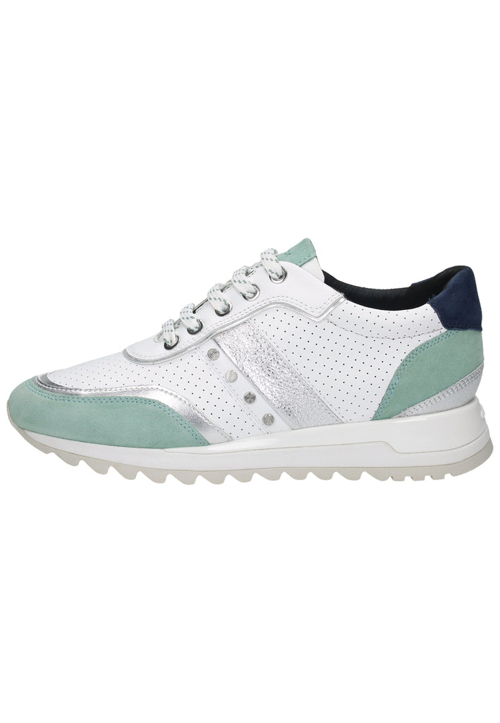Geox Sneaker Leder/Synthetik Weiß/Grün - surf4shoes