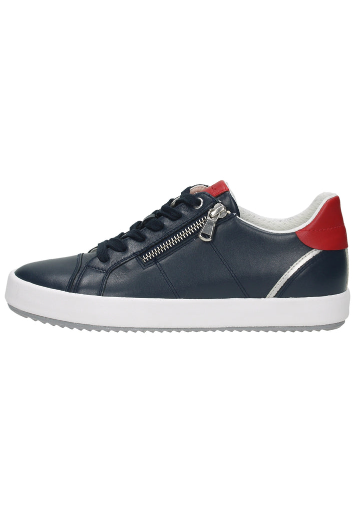 Geox Sneaker Leder/Synthetik Navy/Rot - surf4shoes