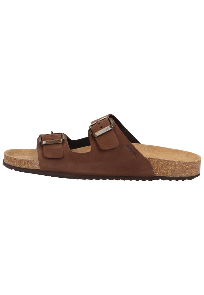 Geox Pantoletten Nubukleder Coffee - surf4shoes