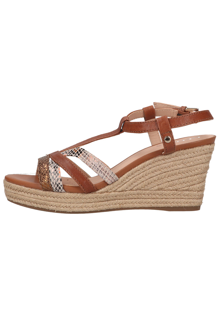 Geox Sandalen Leder Braun/Orange - surf4shoes