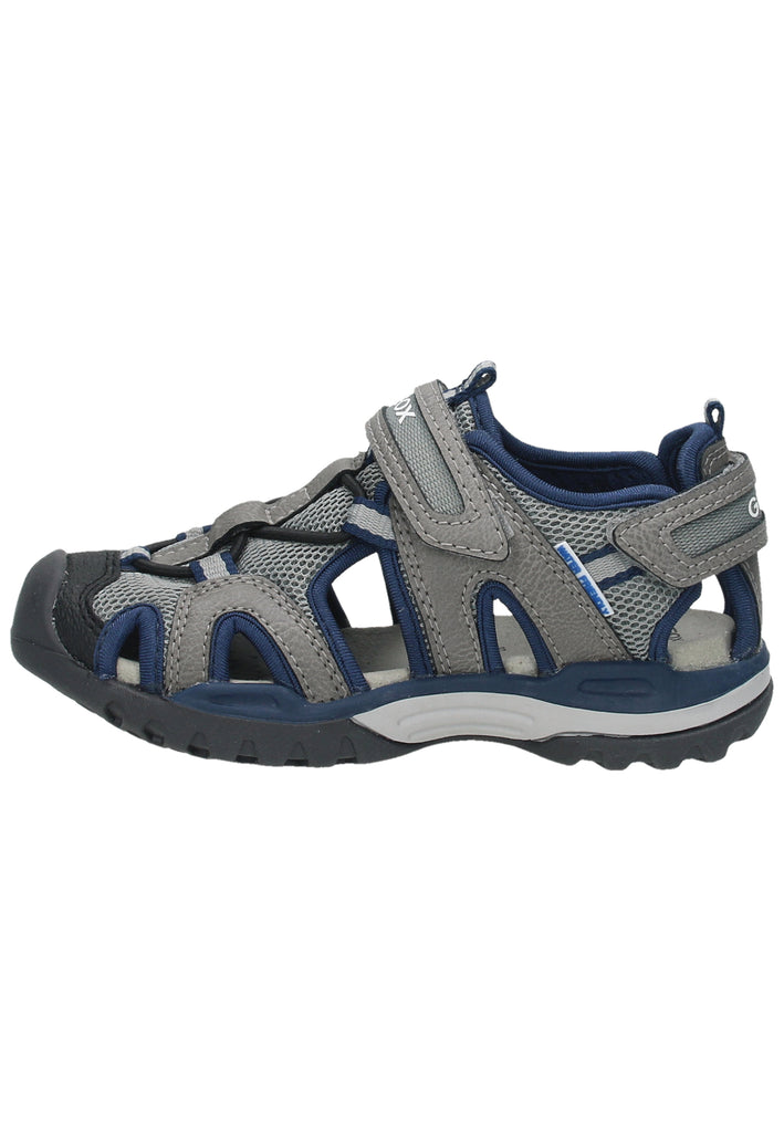 Geox Sandalen Lederimitat/Mesh Grau/Blau - surf4shoes