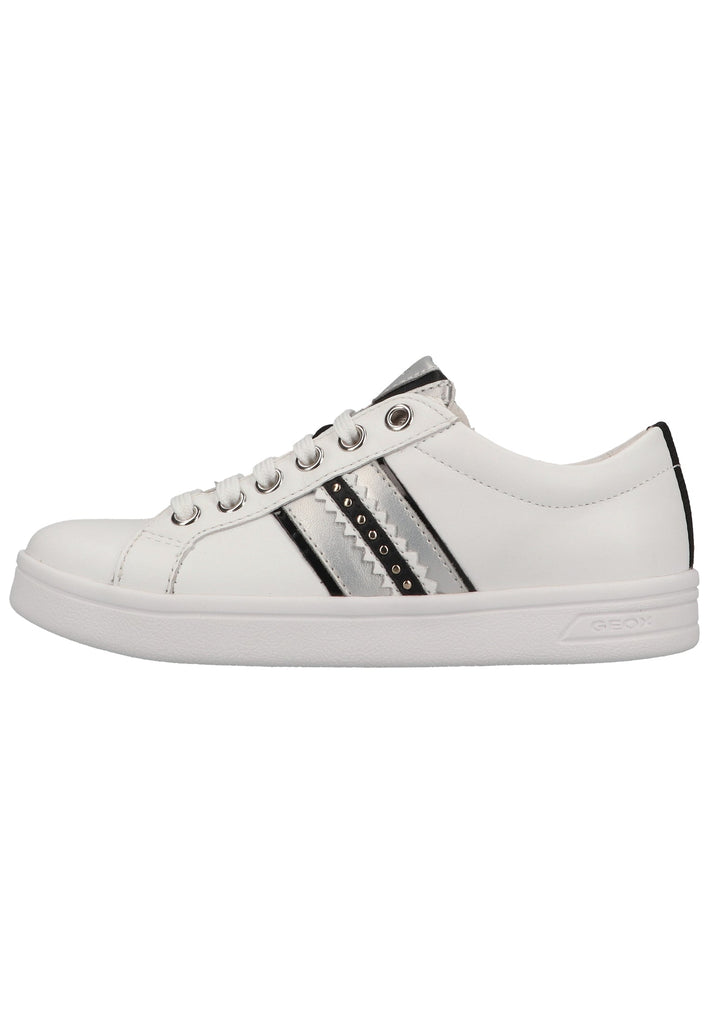 Geox Sneaker Leder/Textil Weiß/Silber - surf4shoes