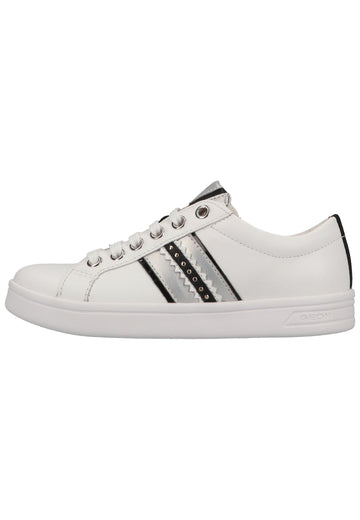 Geox Sneaker Leder/Textil Weiß/Silber - surf4shoes