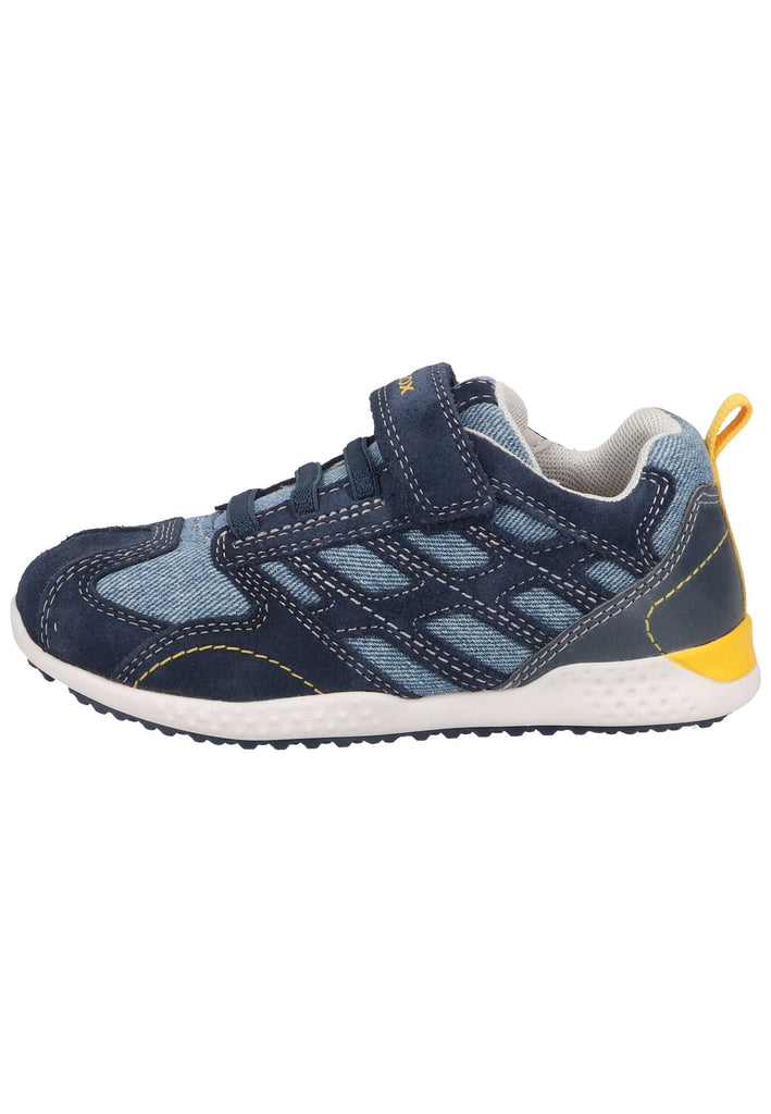 Geox Sneaker Veloursleder/Textil Navy/Gelb - surf4shoes