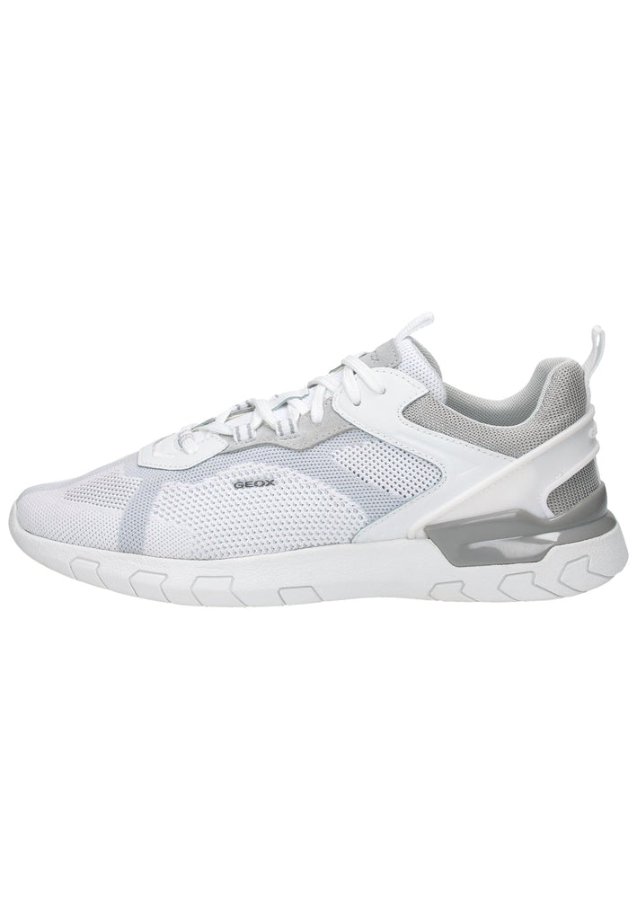 Geox Sneaker Leder/Textil Weiß/Hellgrau - surf4shoes