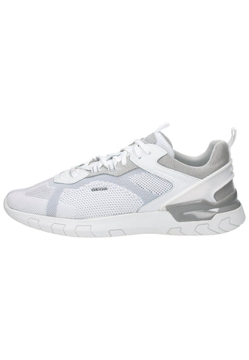 Geox Sneaker Leder/Textil Weiß/Hellgrau - surf4shoes