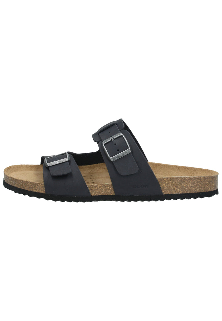 Geox Pantoletten Lederimitat Navy - surf4shoes
